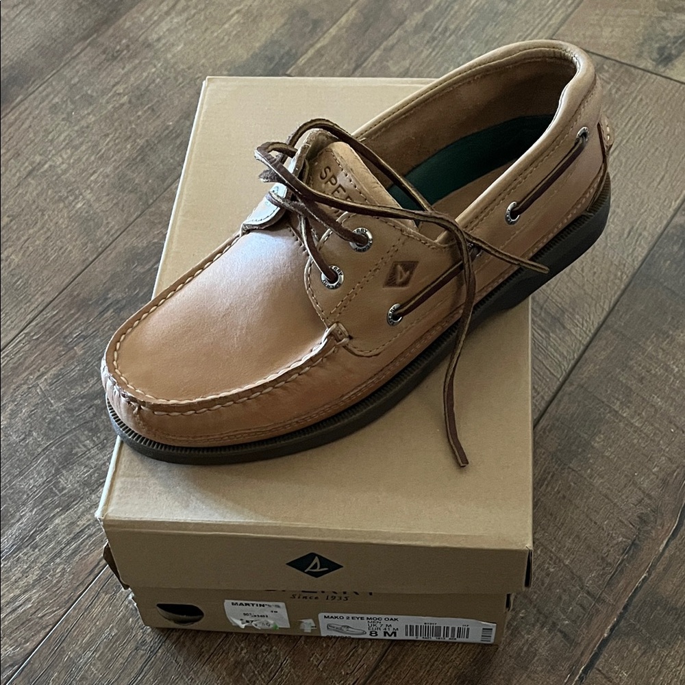 Sperry Men's Brown Leather Boat Shoes